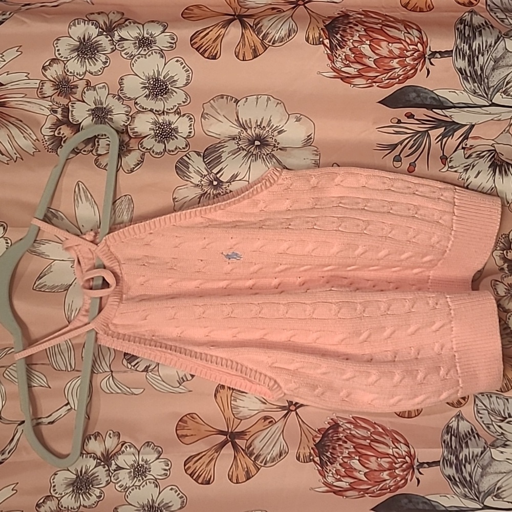 Ralph Lauren Knit Halter Top, vintage  pink 90s